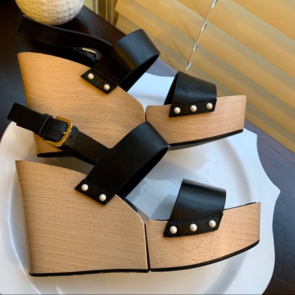 CHANEL Shoes - Auth 🔥Host Pick🔥 Chanel platform w\ pearls!!